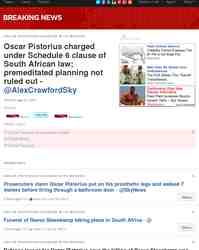 Oscar Pistorius charged under Schedule clause of: Breaking News